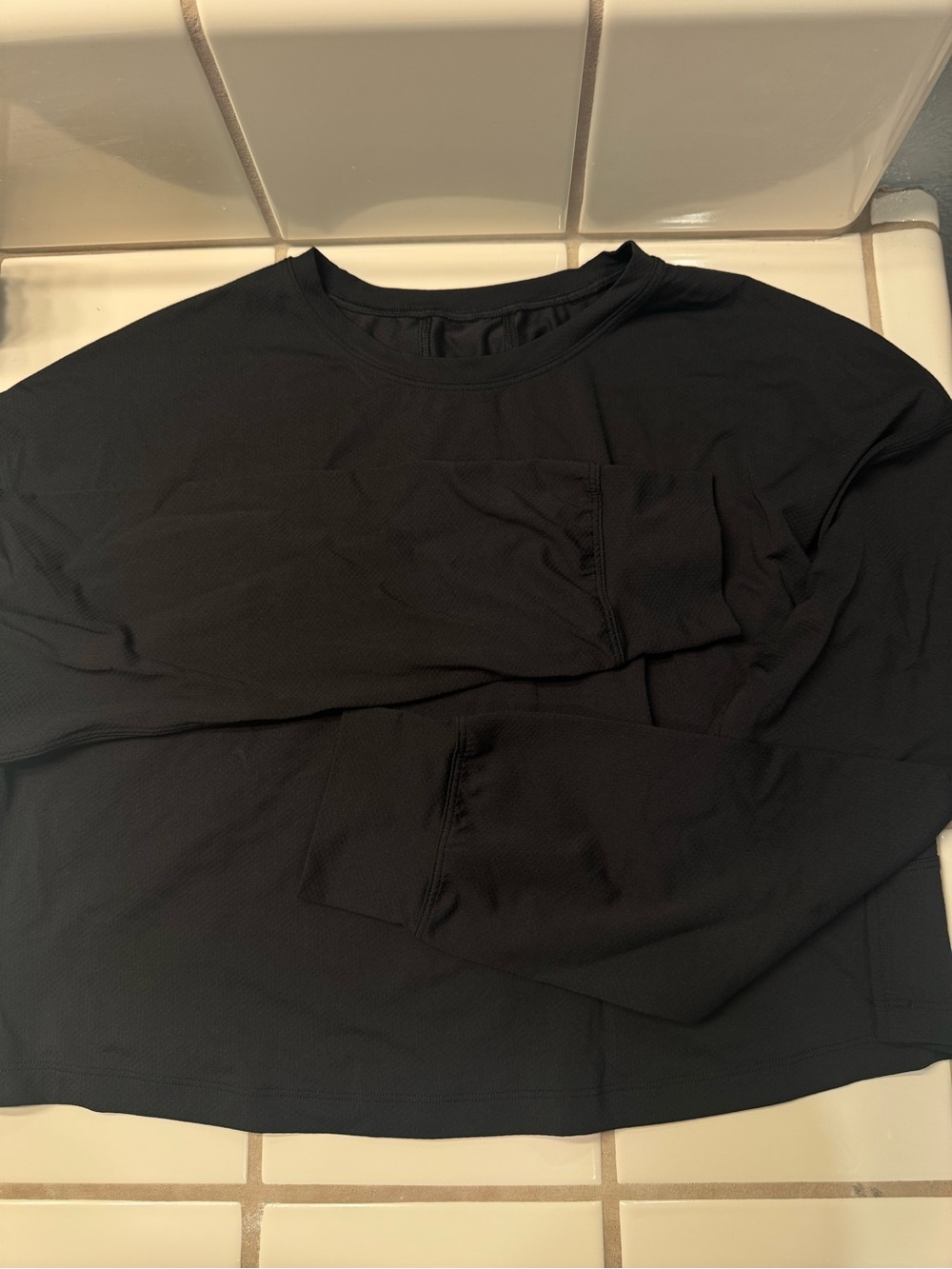 lululemon athletica Black Long-Sleeve Crew Top